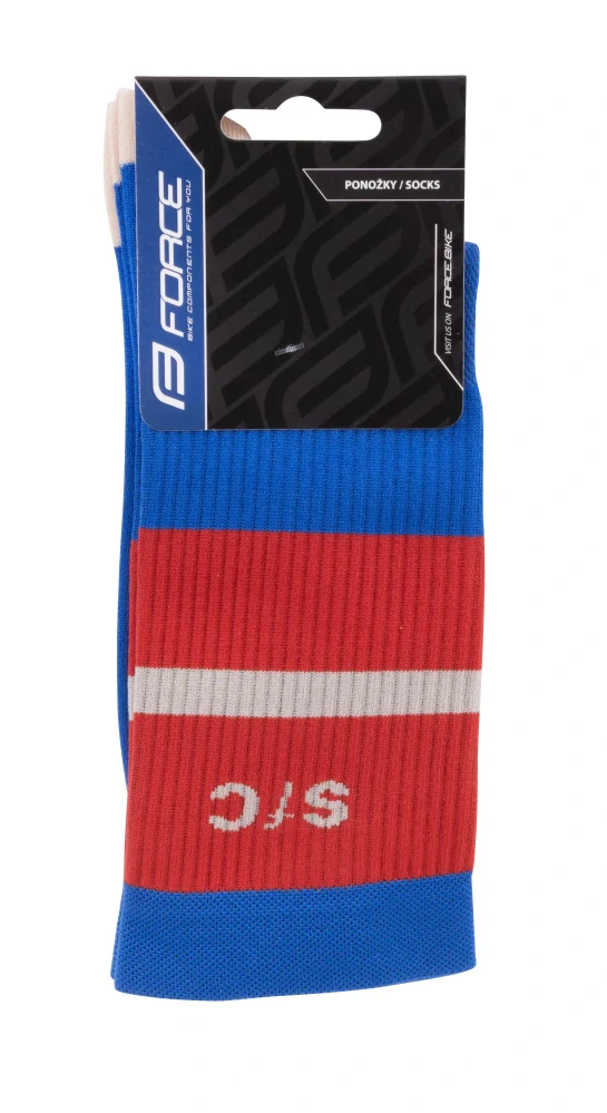 Ponožky FORCE STRIPE dlouhé, modré