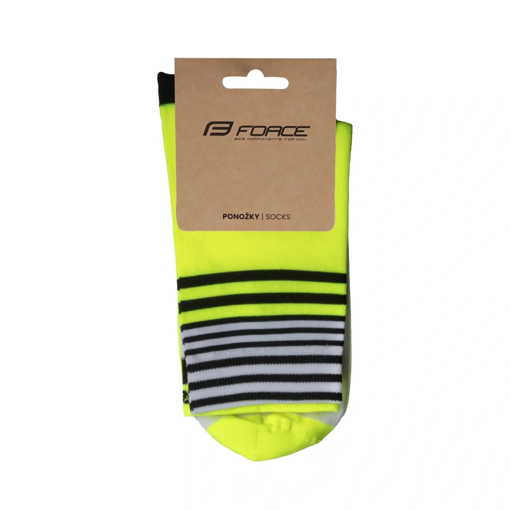 Ponožky FORCE ZIGGY, fluo