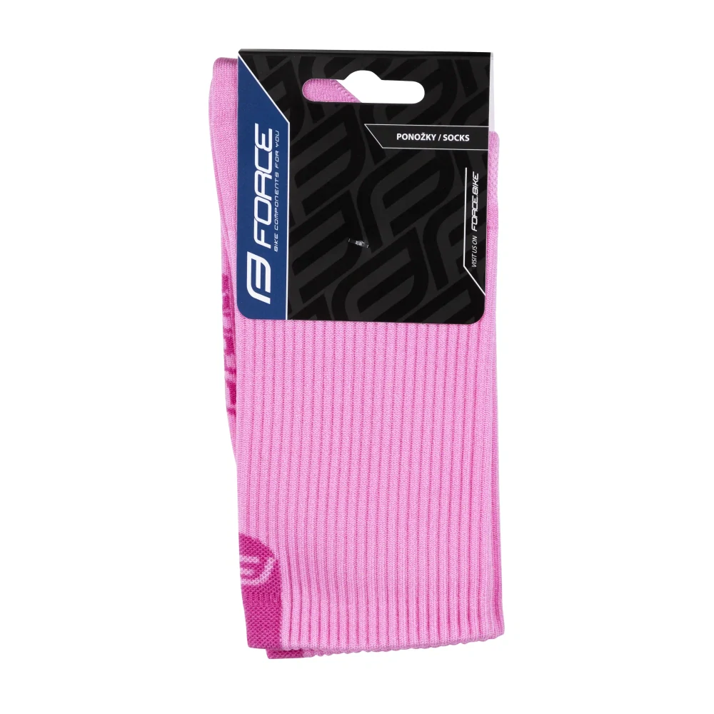 Ponožky FORCE LONGER, růžové