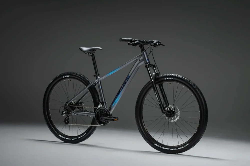 KROSS HEXAGON X200 pneu 29", model 2027, barva šedá/modrá/matný - ZDARMA dopravné, seřízení, odborná montáž a sada světel!