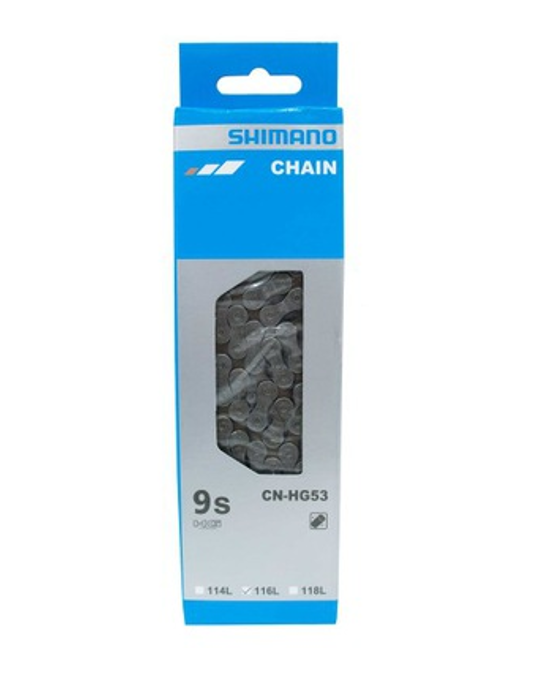 Řetěz SHIMANO CNHG53 šedý balený + čep 9k