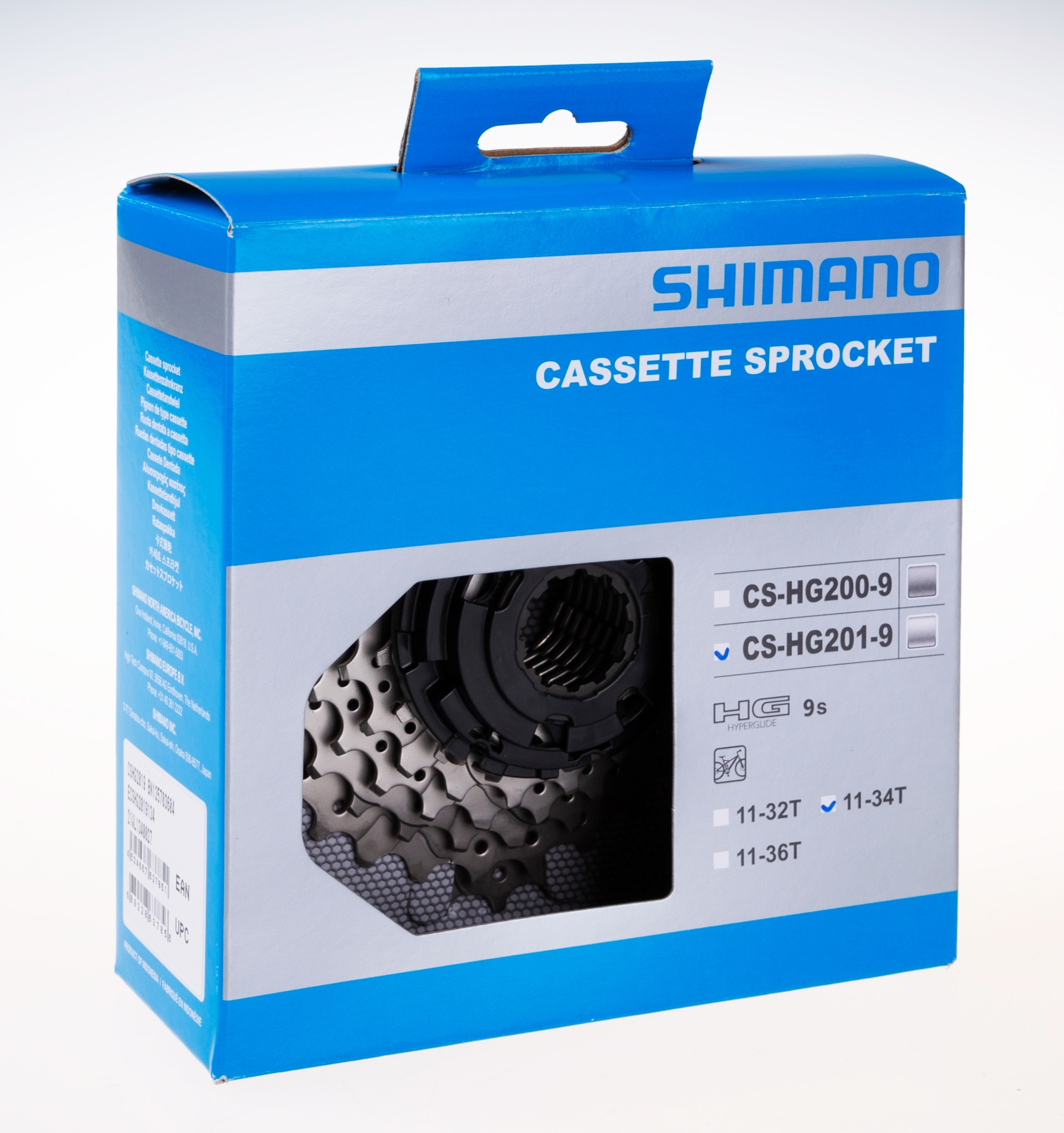 Kazeta SHIMANO 9 speed HG 201 11-32, stříbrná
