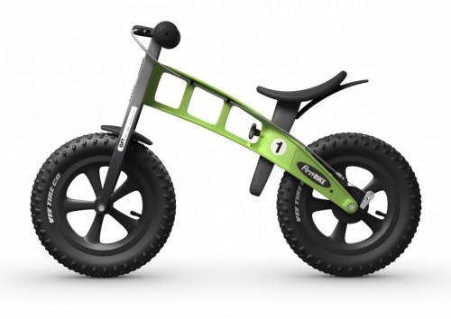 Odrážedlo FirstBike FAT green - ZDARMA dopravné, košík a zvonek!
