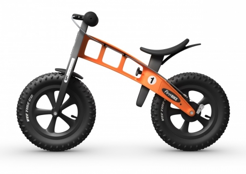 Odrážedlo FirstBike FAT orange - ZDARMA dopravné, košík a zvonek!