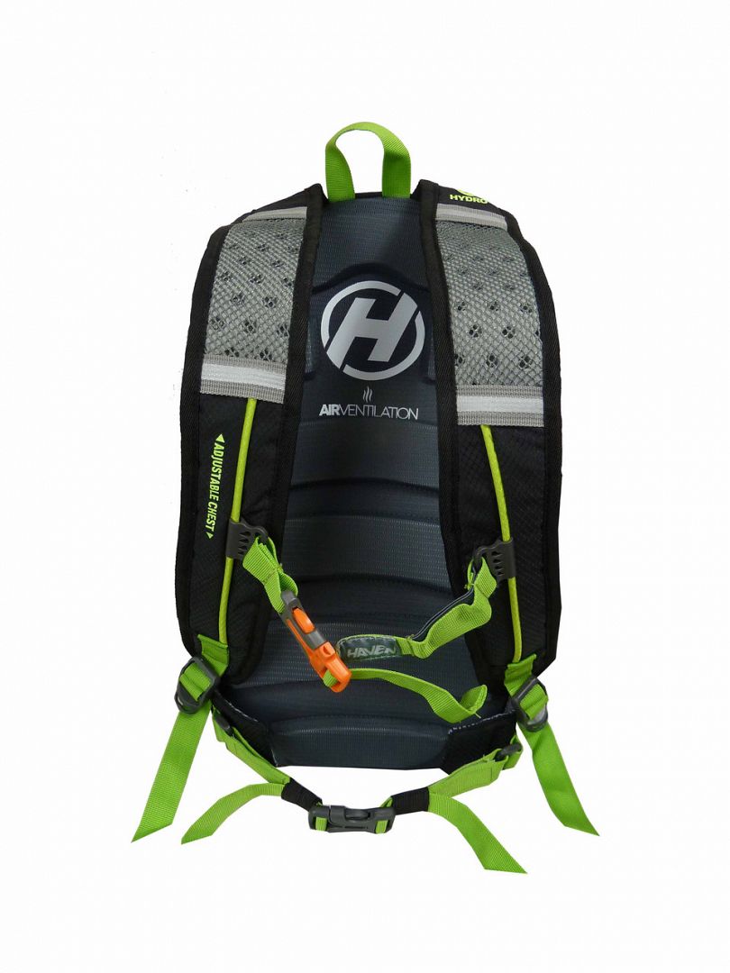Hydratační batoh HAVEN LUMINITE II 18l black/green, bez rezervoáru