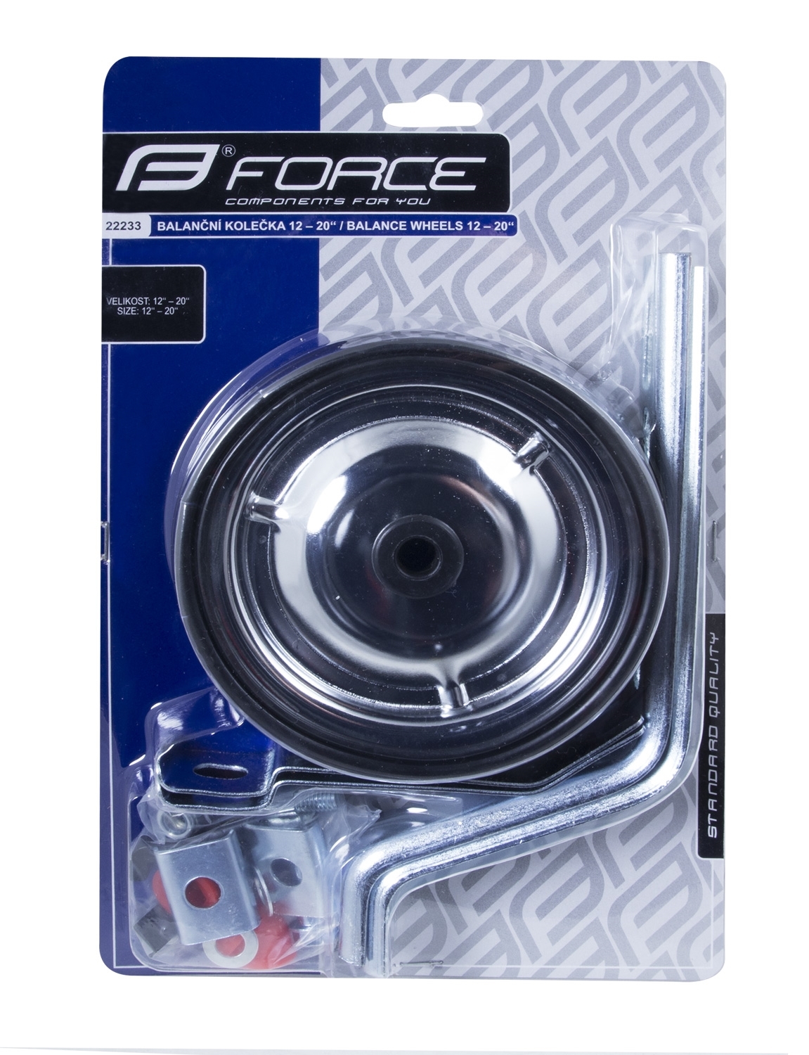 Balanční kolečka FORCE 12"-20" UNI chrom + PVC