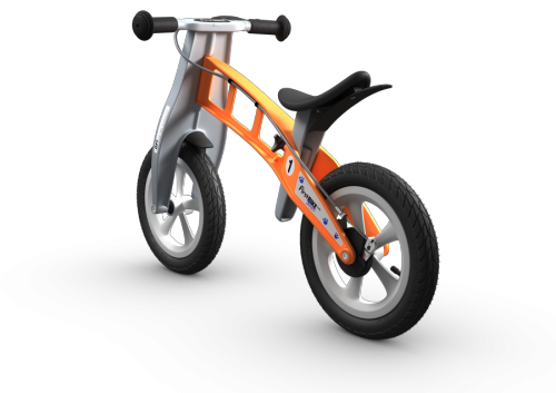 Odrážedlo FirstBike STREET orange - ZDARMA dopravné, košík a zvonek!