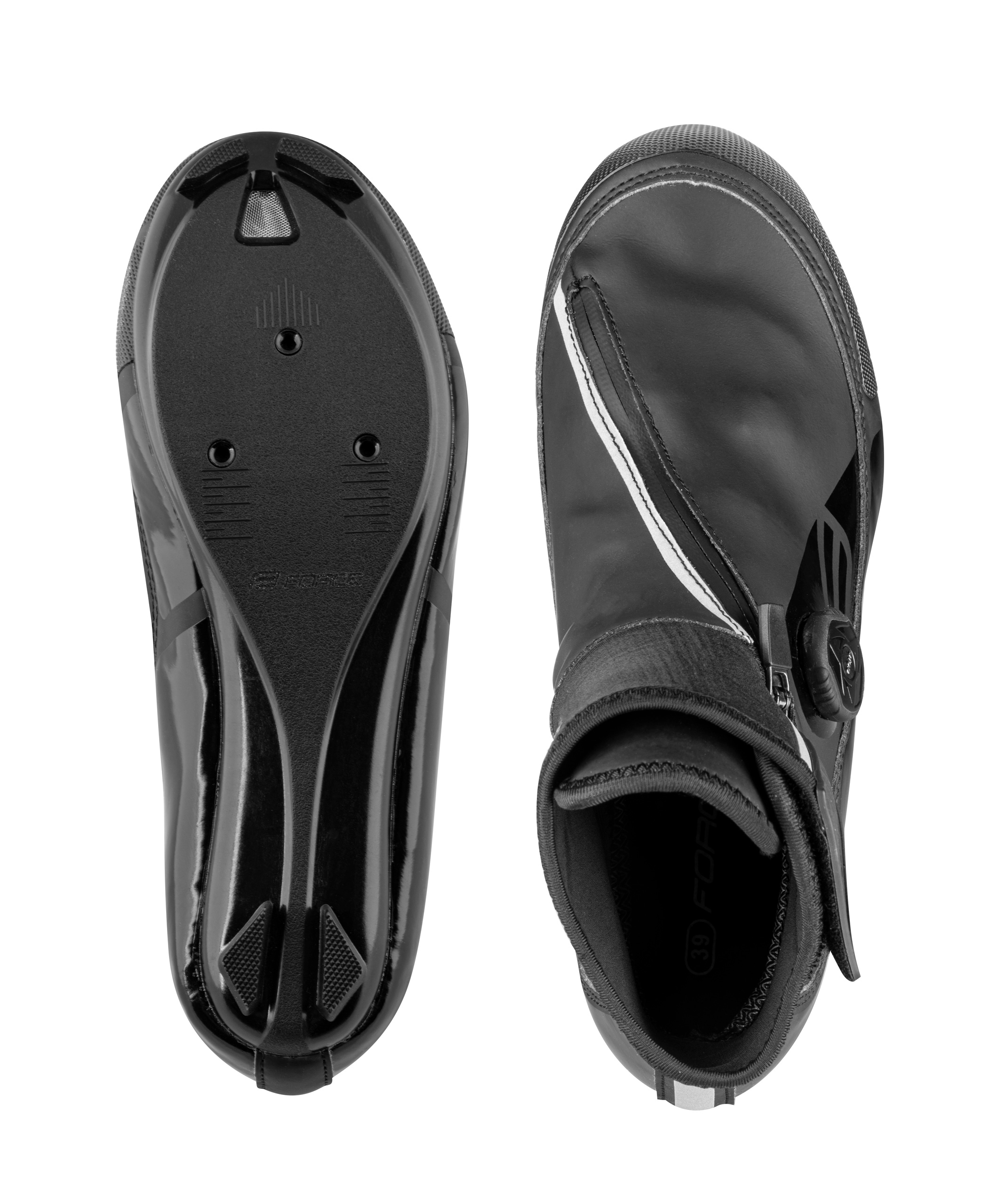 Tretry zimní FORCE ROAD GLACIER, černé