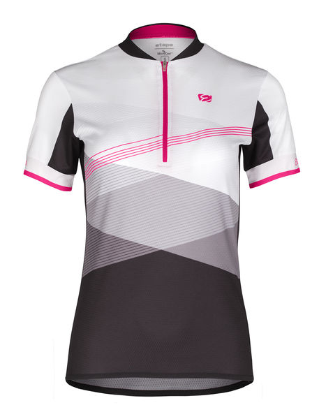 Dámský cyklistický dres ETAPE LIV, bílá/růžová
