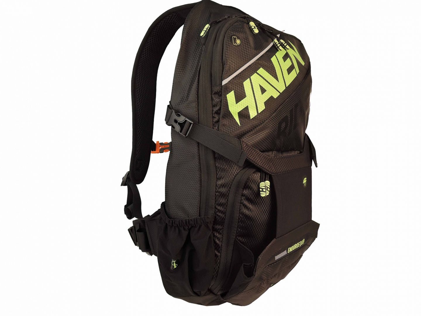 Batoh HAVEN RIDE-KI 22l black/green, s chráničem páteře