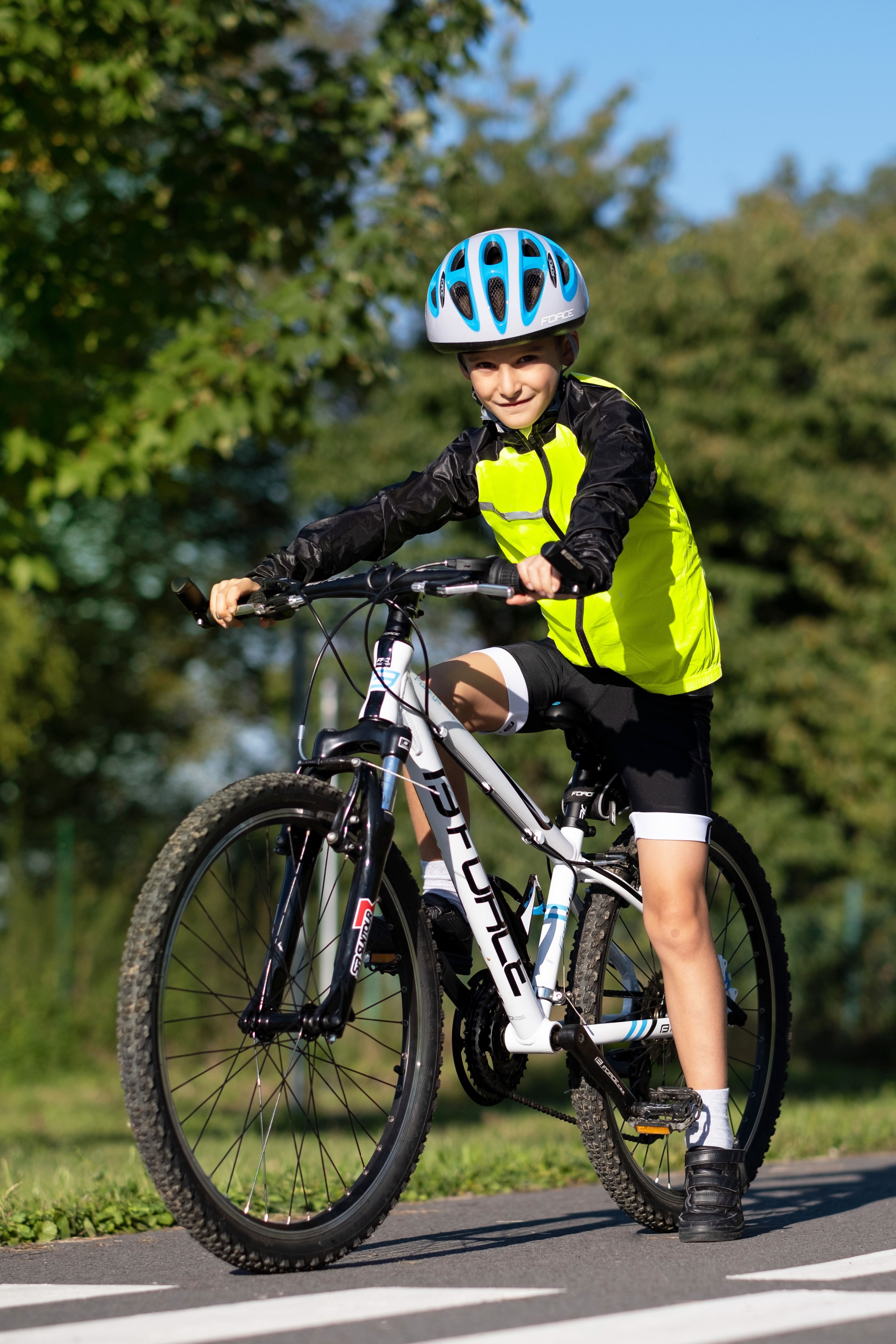 Bunda FORCE WINDPRO KID, fluo-černá