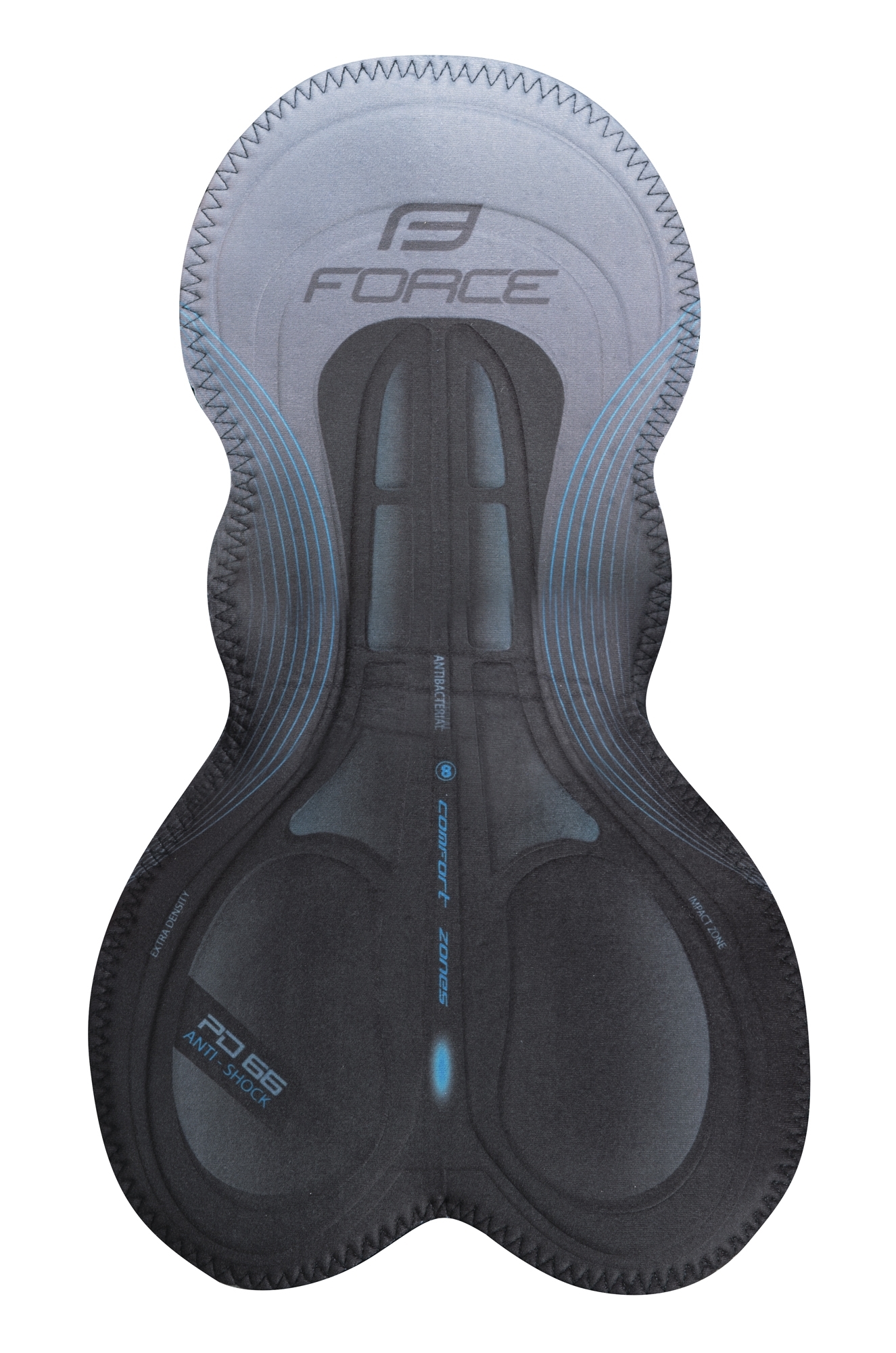 Kalhoty FORCE REFLEX LINE se šráky a vložkou, černé