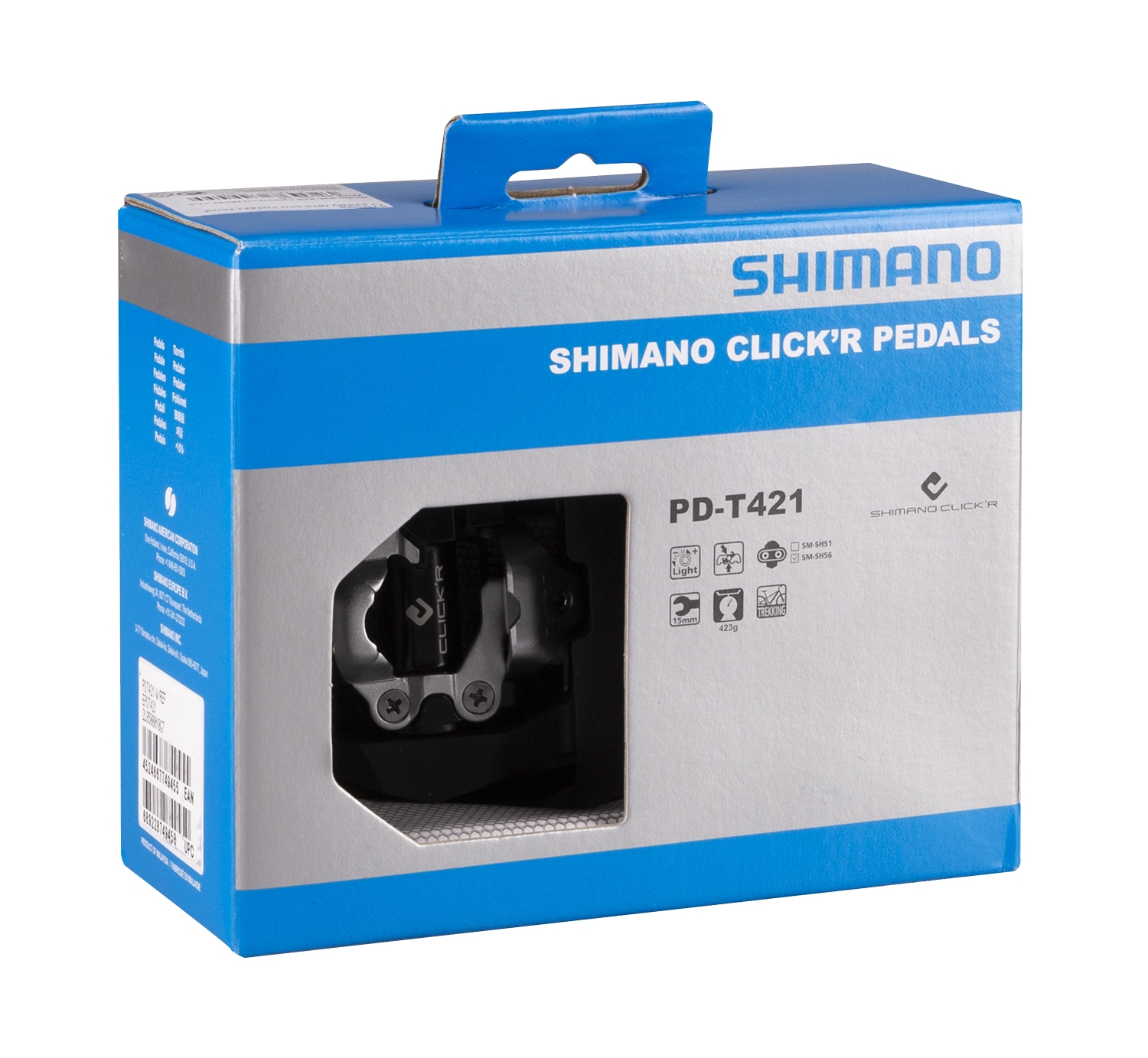Pedály Shimano MTB SPD PD-T421, černé