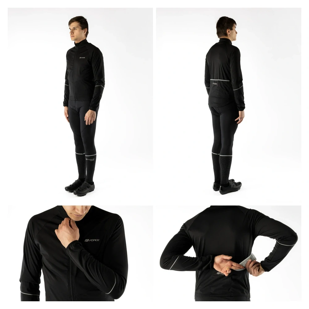 Bunda FORCE ARROW softshell, černá