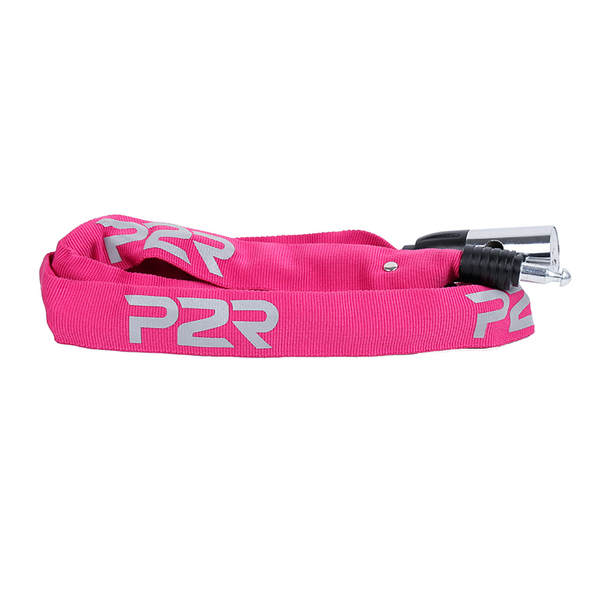 Zámek na jízdní kolo P2R AVENIR 4*1100 mm, řetězový, pink 