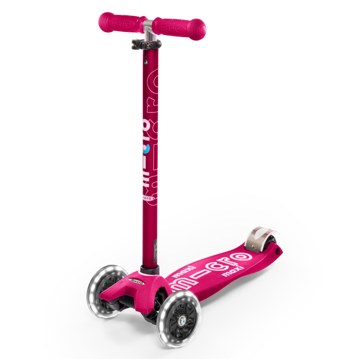 Koloběžka Maxi Micro Deluxe pink LED - ZDARMA doprava a Zdravá láhev!