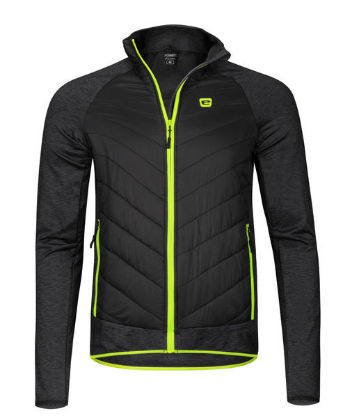 Pánská bunda/mikina ETAPE CRUX 2.0, černá/žlutá fluo