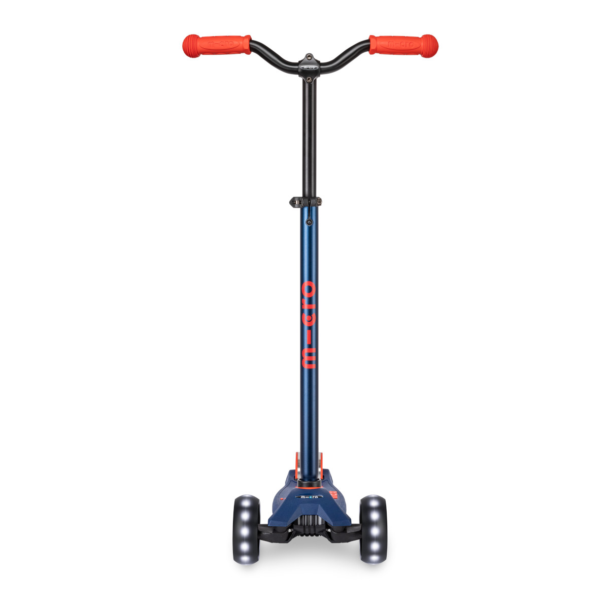 Koloběžka Maxi Micro Deluxe PRO LED, navy red - ZDARMA doprava a Zdravá láhev!