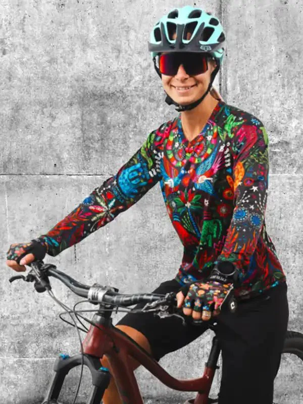 MTB dres CYCOLOGY Jungle Jungle, dámský, dlouhý rukáv