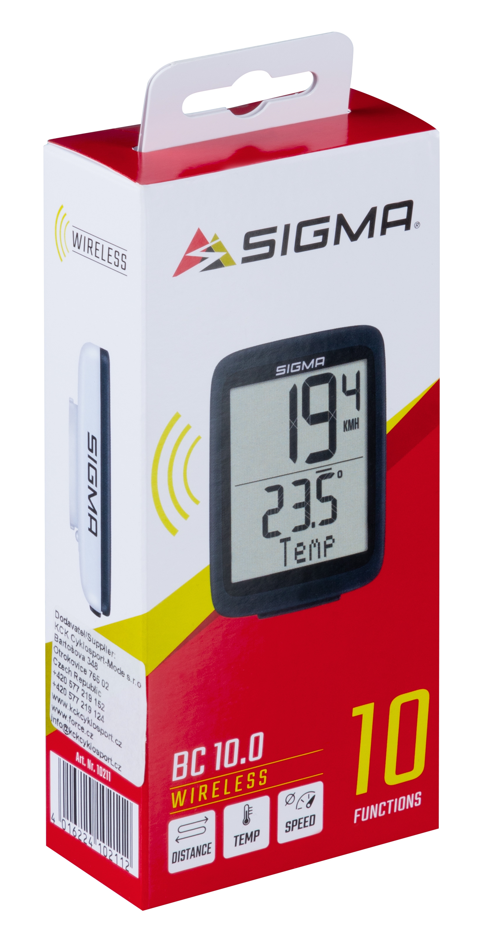 Cyklopočítač SIGMA BC 10.0 ATS WL, černo-bílý