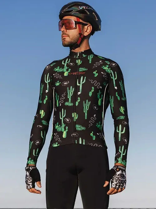 Cyklodres CYCOLOGY Winter Totally Cactus, pánský, dlouhý rukáv