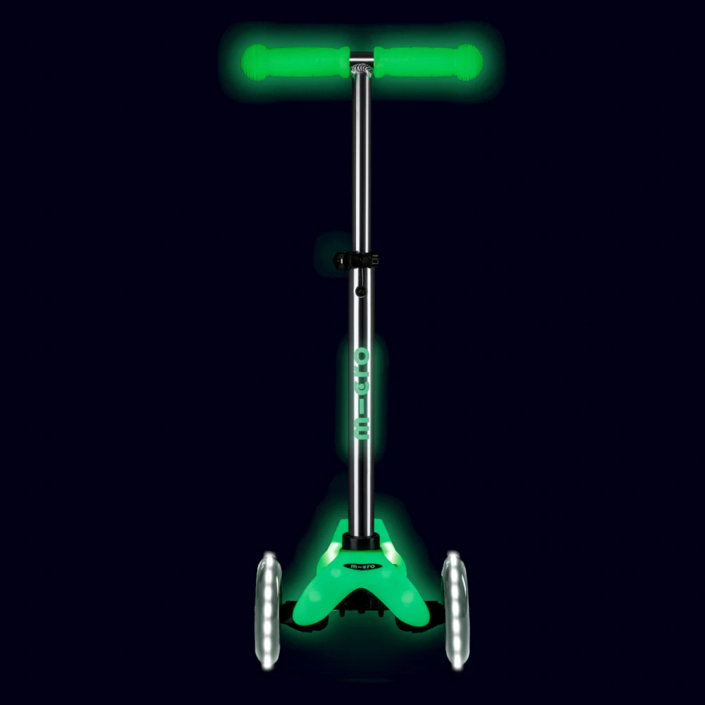 Koloběžka Mini Micro Deluxe Glow LED Plus Lime - ZDARMA dopravné a Zdravá láhev! 