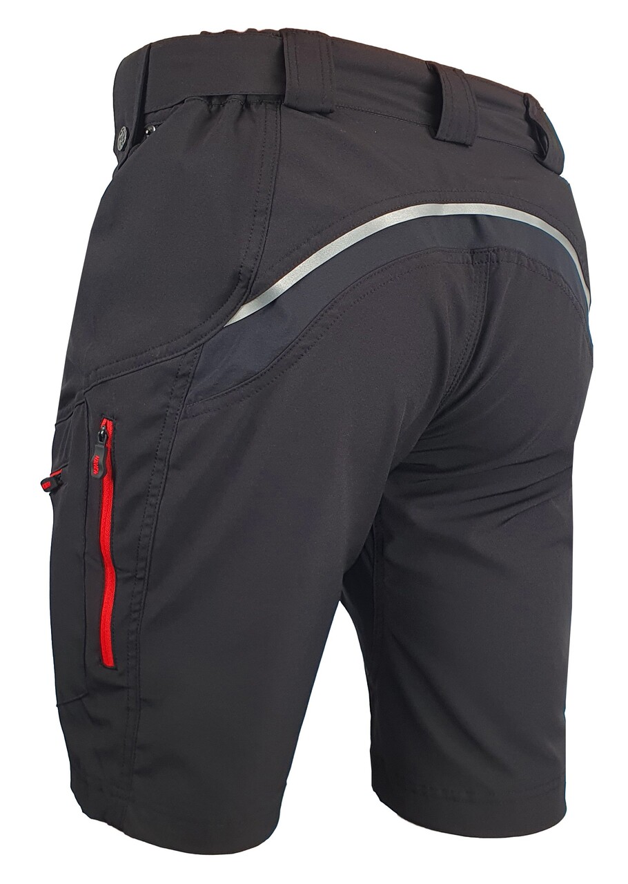Pánské cyklokraťasy HAVEN NAVAHO SHORTY black/red, 3XL