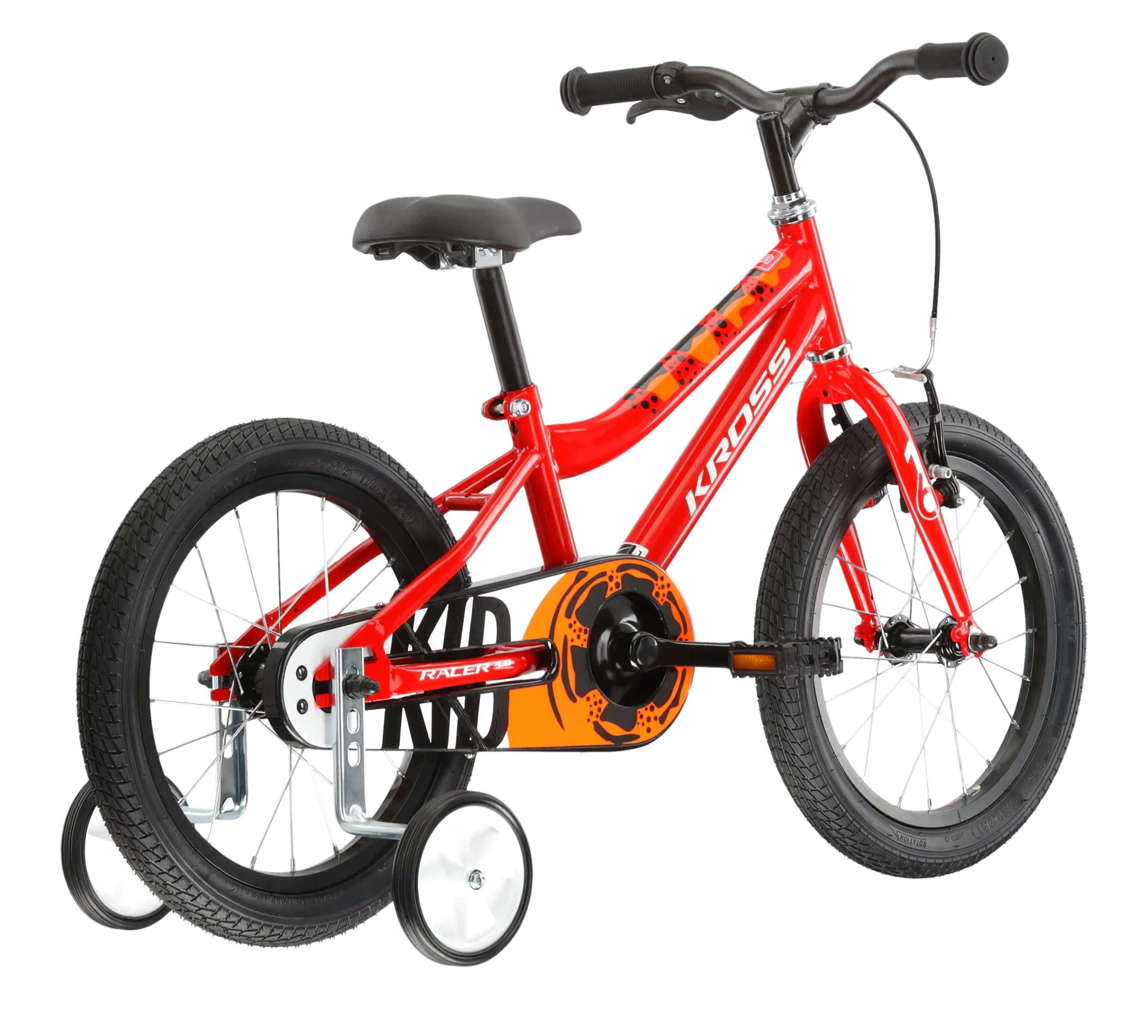 KROSS RACER 3.0, model 2025, pneu 16", barva červená - ZDARMA dopravné, odborná montáž, seřízení!