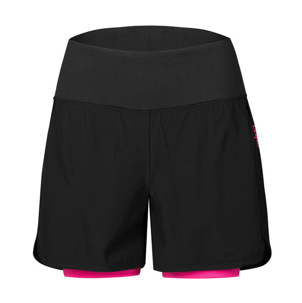 Dámské cyklistické volné kalhoty CLAUDIA, černá/růžová