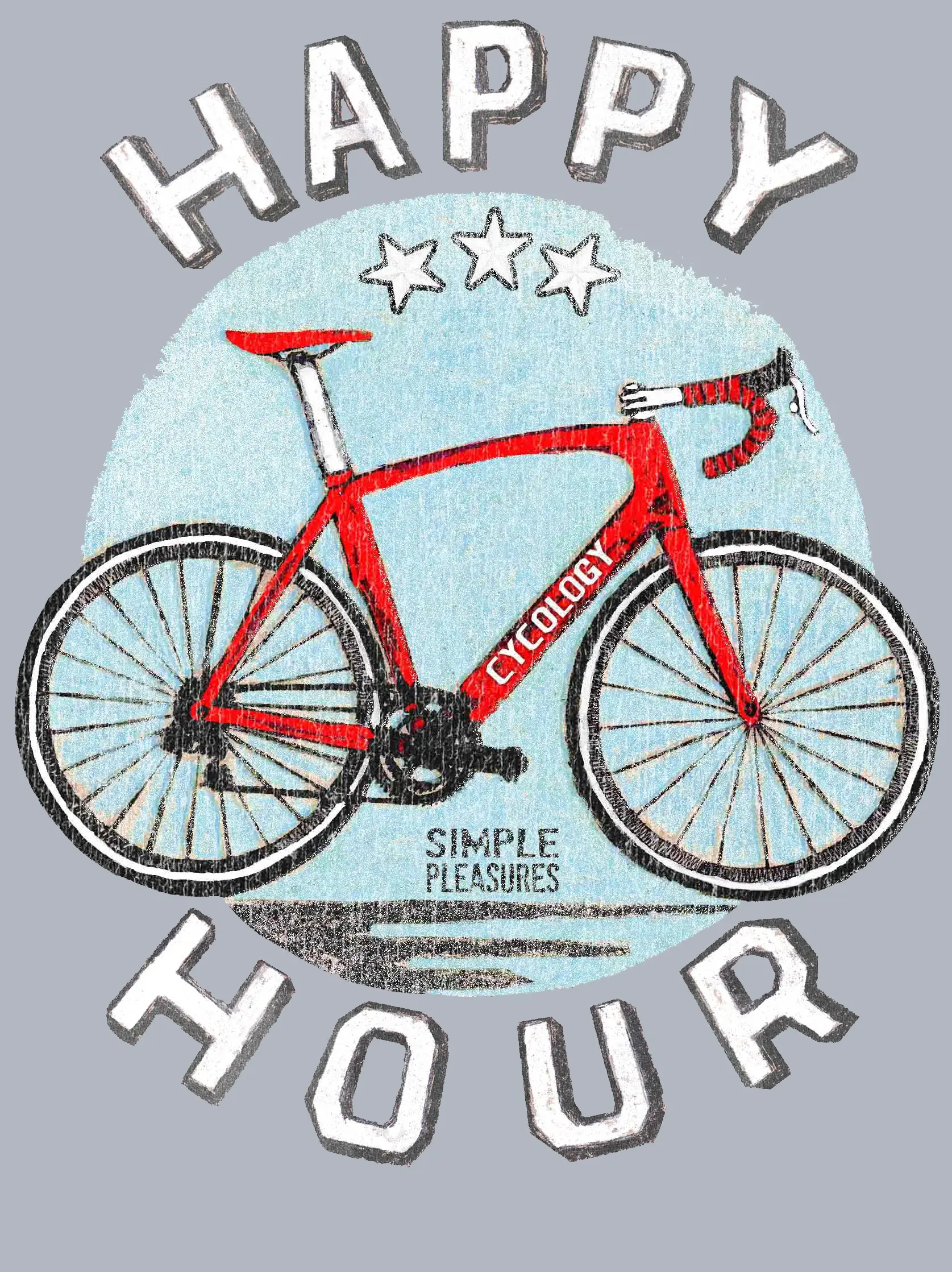 Bavlněné triko CYCOLOGY Happy Hour, pánské, krátký rukáv
