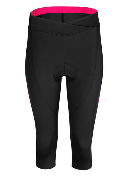 Dámské cyklistické kraťasy ETAPE SARA 2.0 3/4 s vložkou, černá/růžová