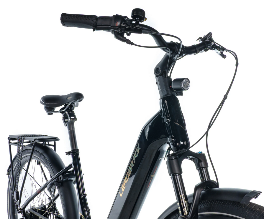 Městské elektrokolo Leader Fox TERTIUM 28", rám 16,5" (XS), model 2025-1, black - ZDARMA dopravné, odborná montáž, seřízení a druhá baterie za 1,- Kč!