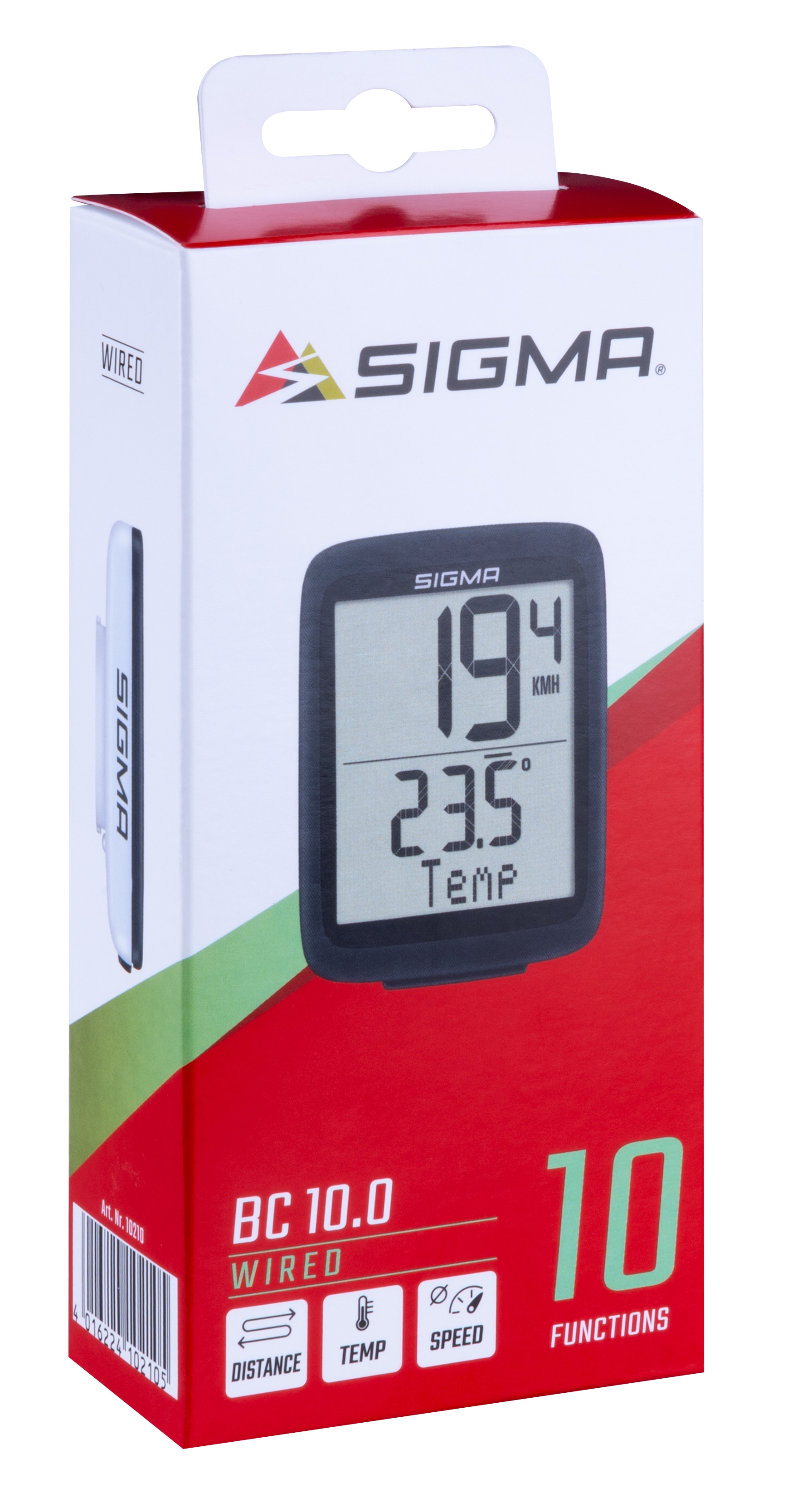 Cyklopočítač SIGMA BC 10.0 WR, černo-bílý