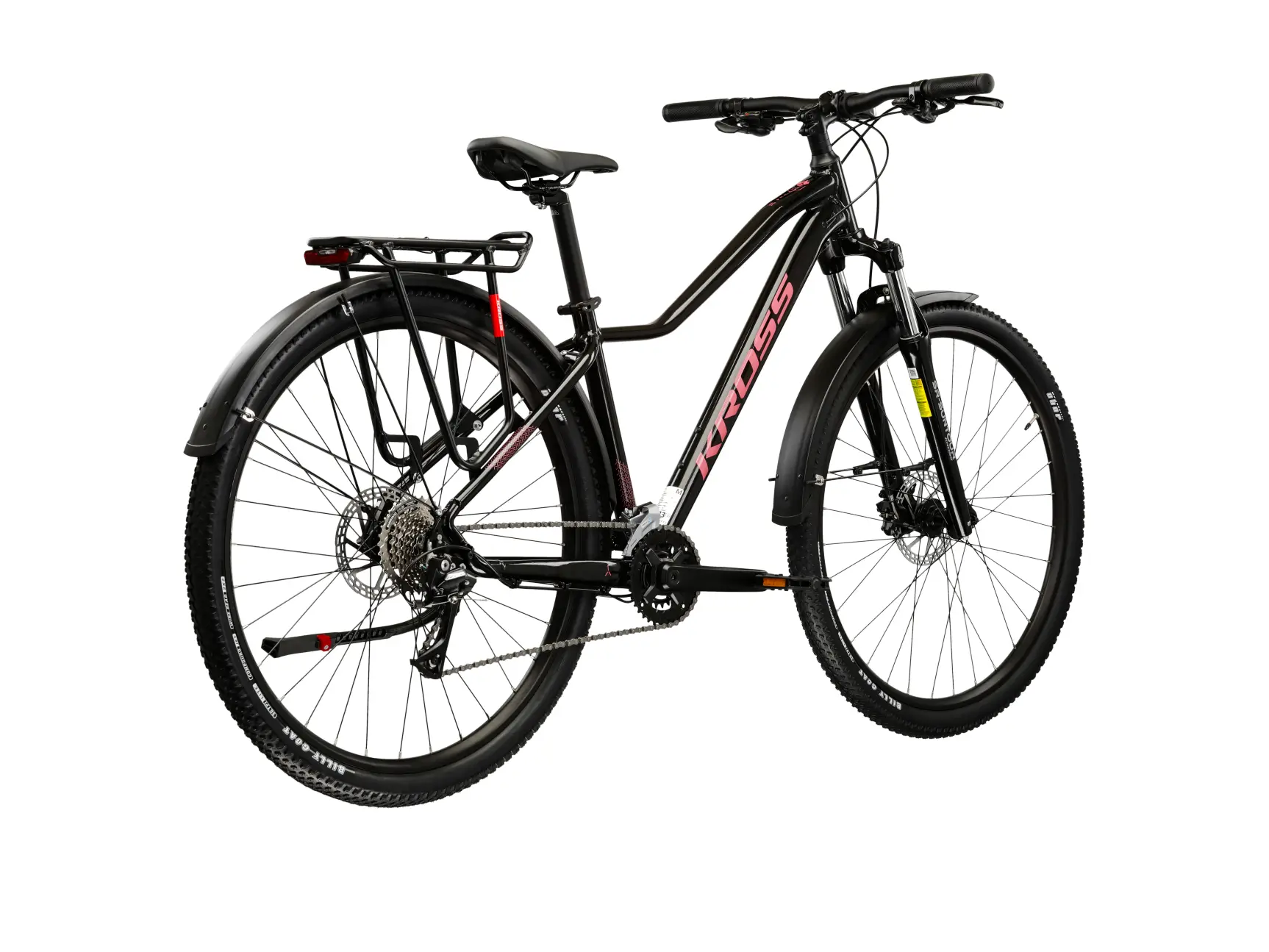 KROSS LEA 4.0 EQ, model 2026, pneu 29", barva černá/růžová modrá - ZDARMA dopravné, seřízení, odborná montáž a sada světel!