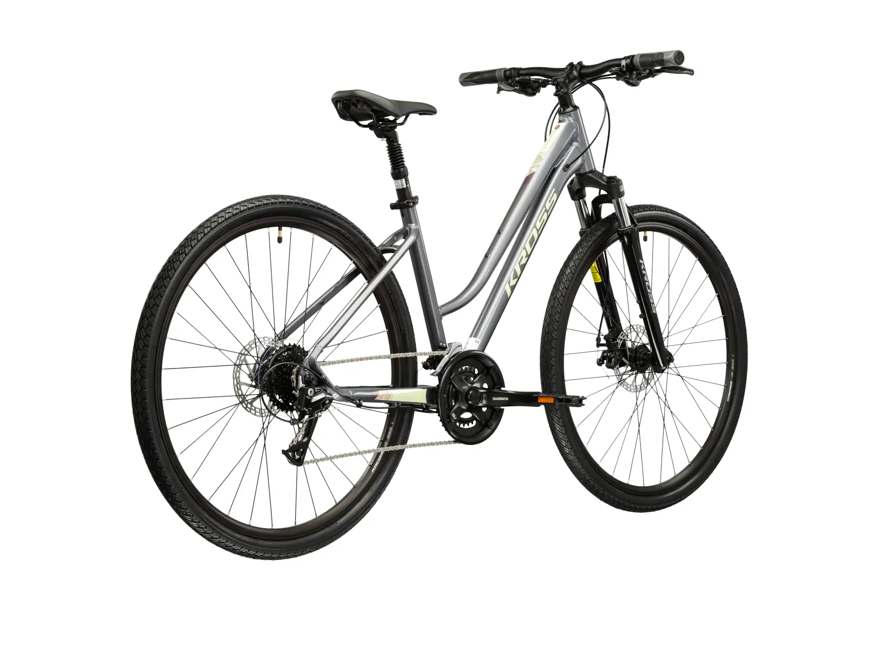 KROSS EVADO 3.0 LADY, rám 19" (L), model 2026, pneu 28", barva šedá - ZDARMA dopravné, seřízení, odborná montáž a sada světel!