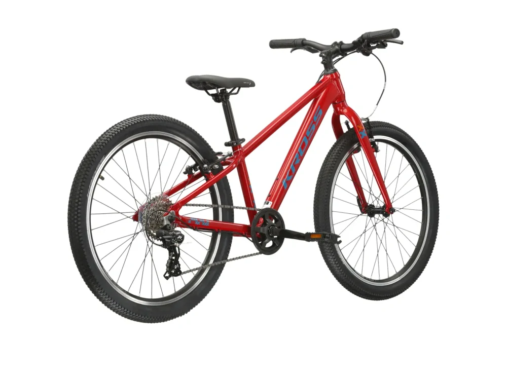 KROSS LEVEL JR 1.0, model 2026, pneu 24", barva červená - ZDARMA dopravné, odborná montáž, seřízení a sada světel TWINS!