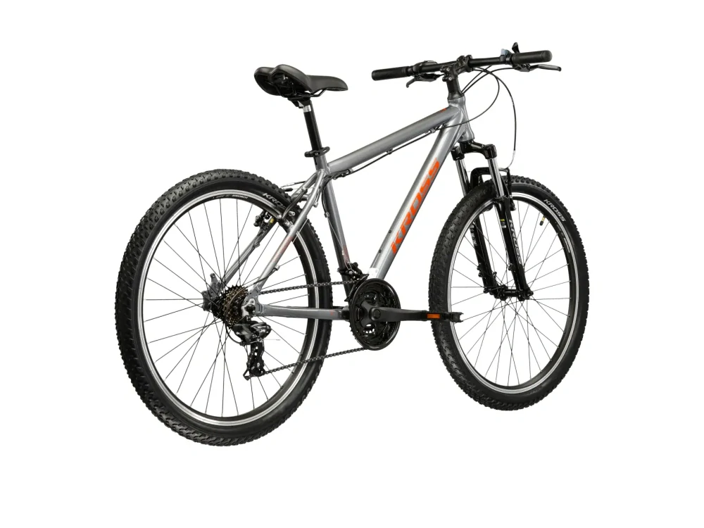 KROSS HEXAGON 1.0, rám 17" (S),  model 2026 pneu 26", barva grafitová/oranžová - ZDARMA dopravné, odborná montáž, seřízení a sada světel!