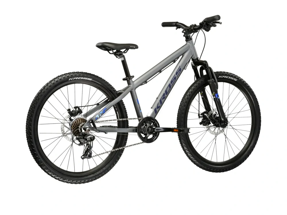 KROSS DUST JR 1.0 DSC 2026, pneu 24", barva šedá/námořnická modrá/matný - ZDARMA dopravné, odborná montáž a seřízení!