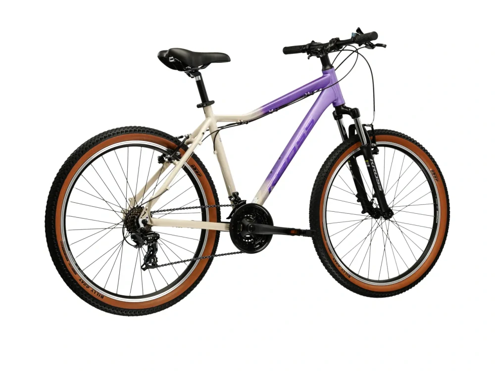 KROSS LEA X100, model 2026, pneu 26", barva fialová/stříbrná/matný - ZDARMA dopravné, odborná montáž, seřízení a sada světel!