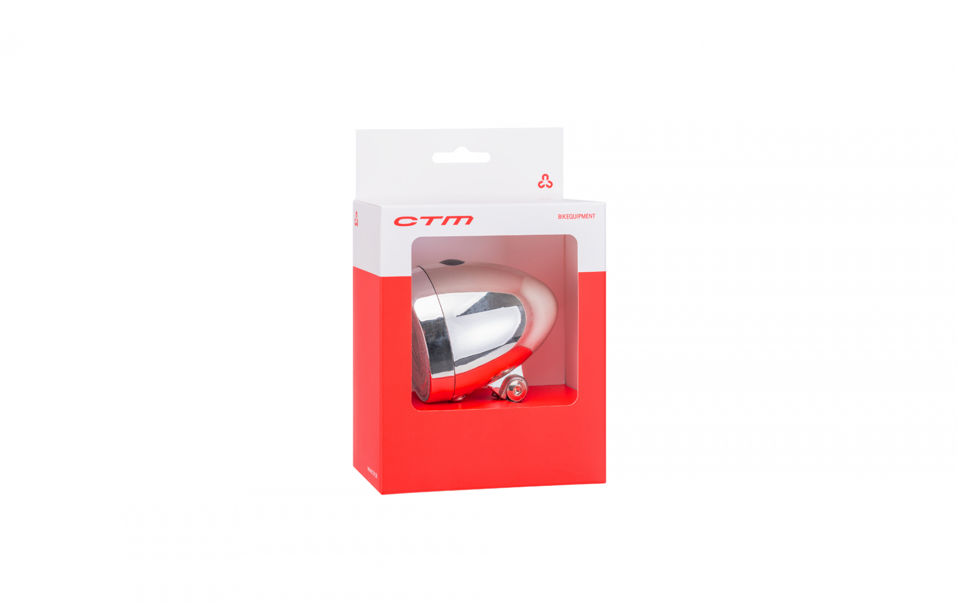Osvětlení přední CTM Retro I, 1LED, bateriové, stříbrné