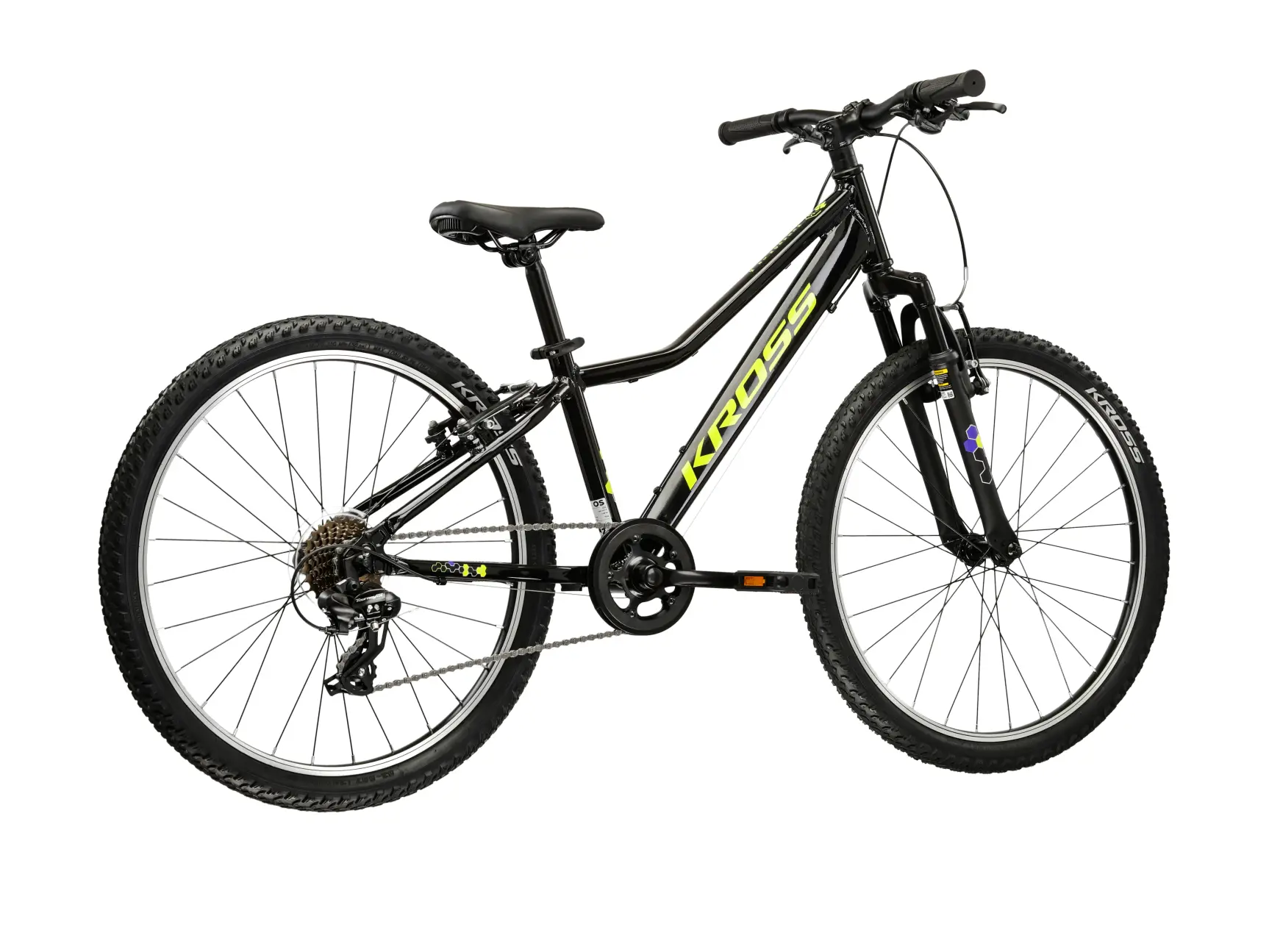KROSS HEXAGON JR 1.0 2026, pneu 24", barva černá/žlutá - ZDARMA dopravné, odborná montáž, seřízení a sada světel TWINS!