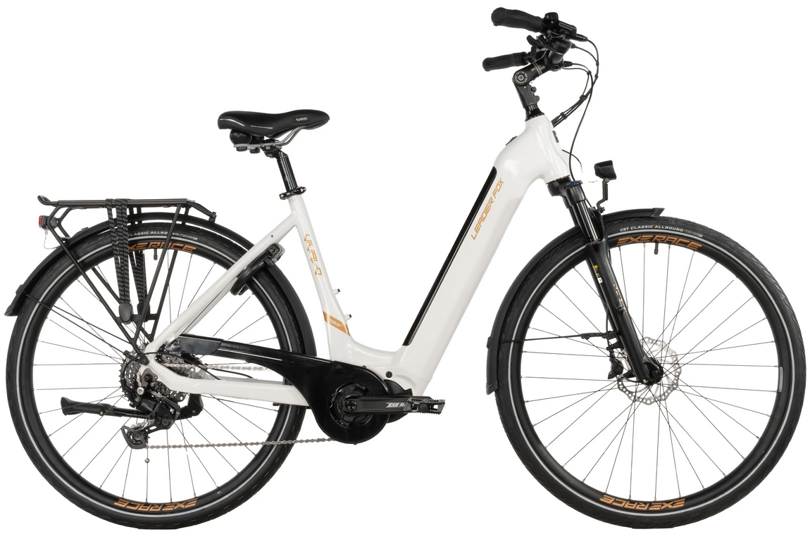 Městské elektrokolo Leader Fox VIVALO 28", model 2026-2, white - ZDARMA dopravné, odborná montáž, seřízení a druhá baterie za 1,- Kč!