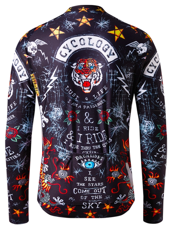 Cyklodres CYCOLOGY Winter City of Angels Black, pánský, dlouhý rukáv