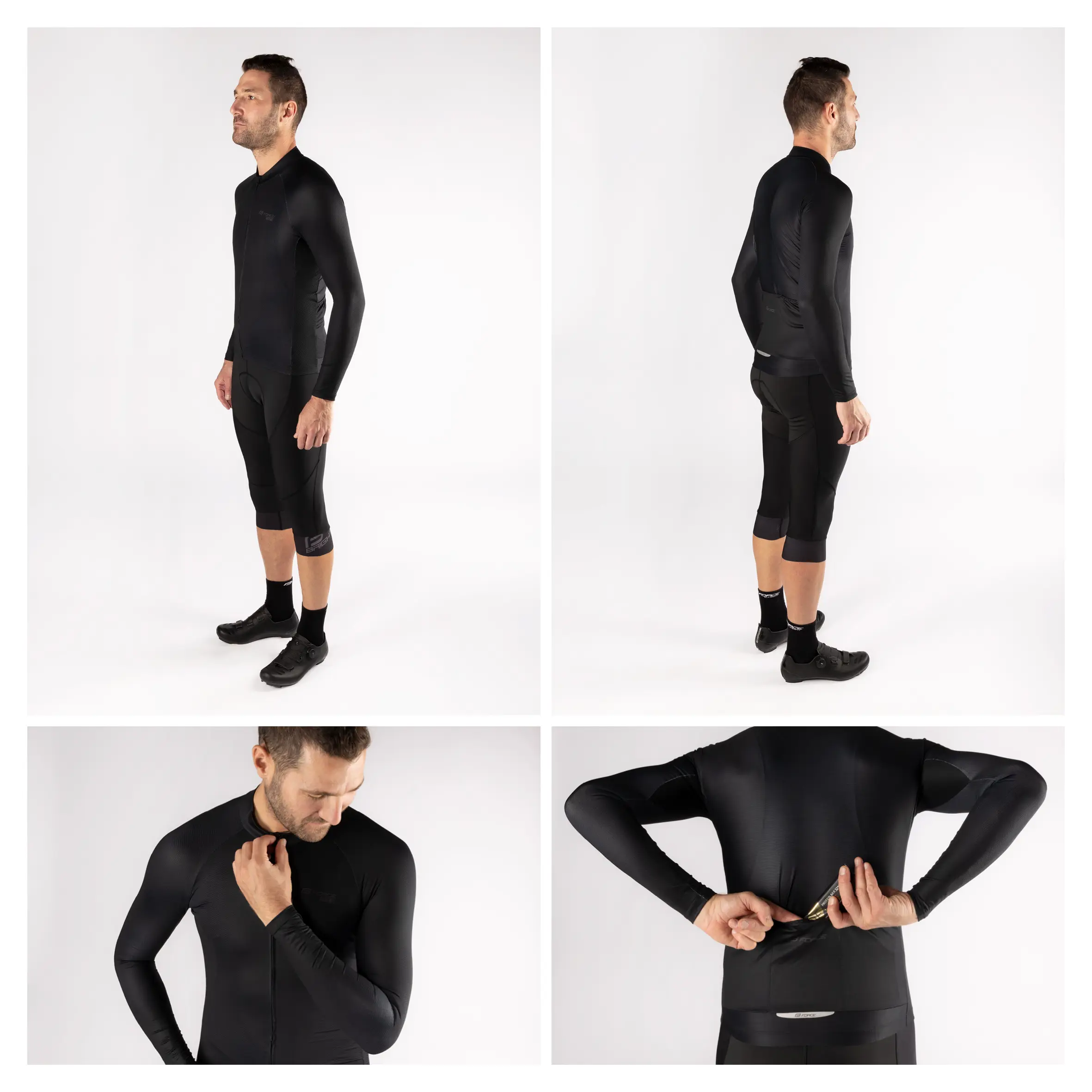 Dres FORCE PURE UNI dlouhý rukáv, černý