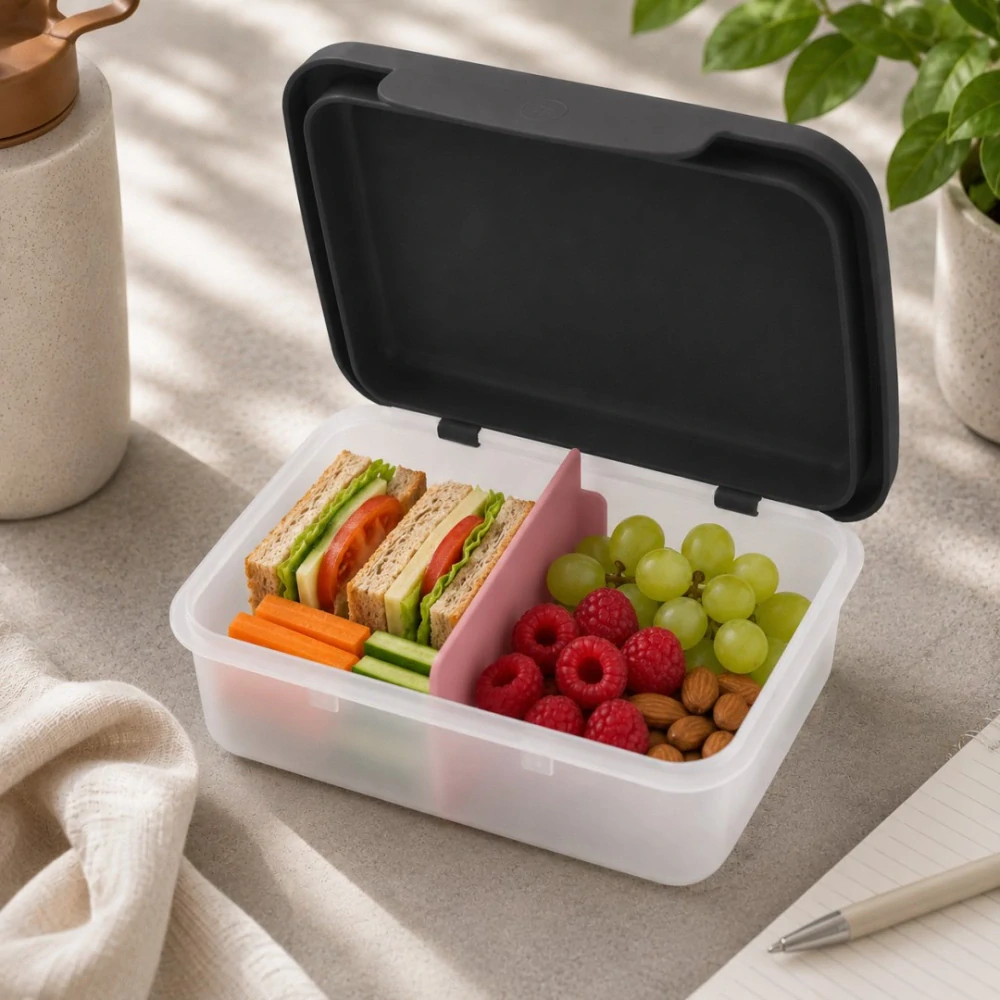 Zdravá sváča box Pastel šedorůžová