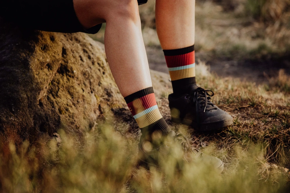 Ponožky FORCE STRIPE dlouhé, černé