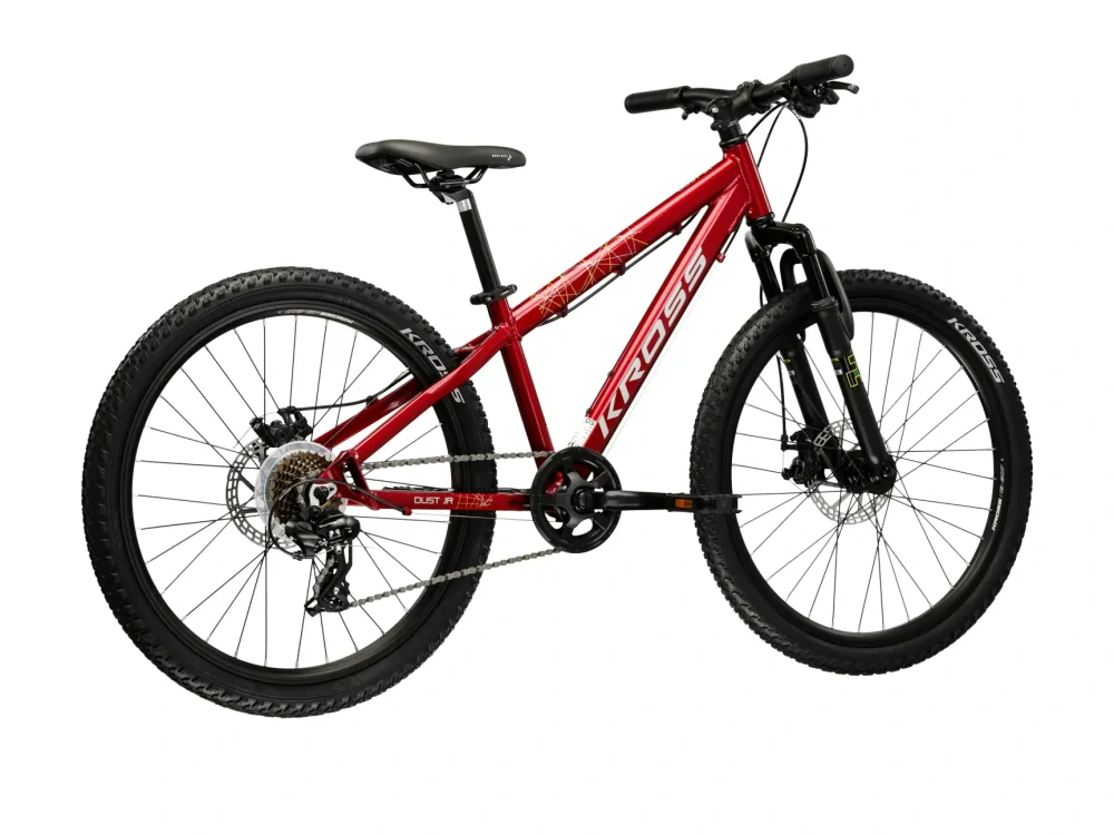 KROSS DUST JR X, pneu 24", model 2027, barva rubín/černá/lesk - ZDARMA dopravné, odborná montáž a seřízení!