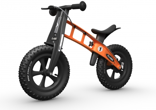 Odrážedlo FirstBike FAT orange - ZDARMA dopravné, košík a zvonek!