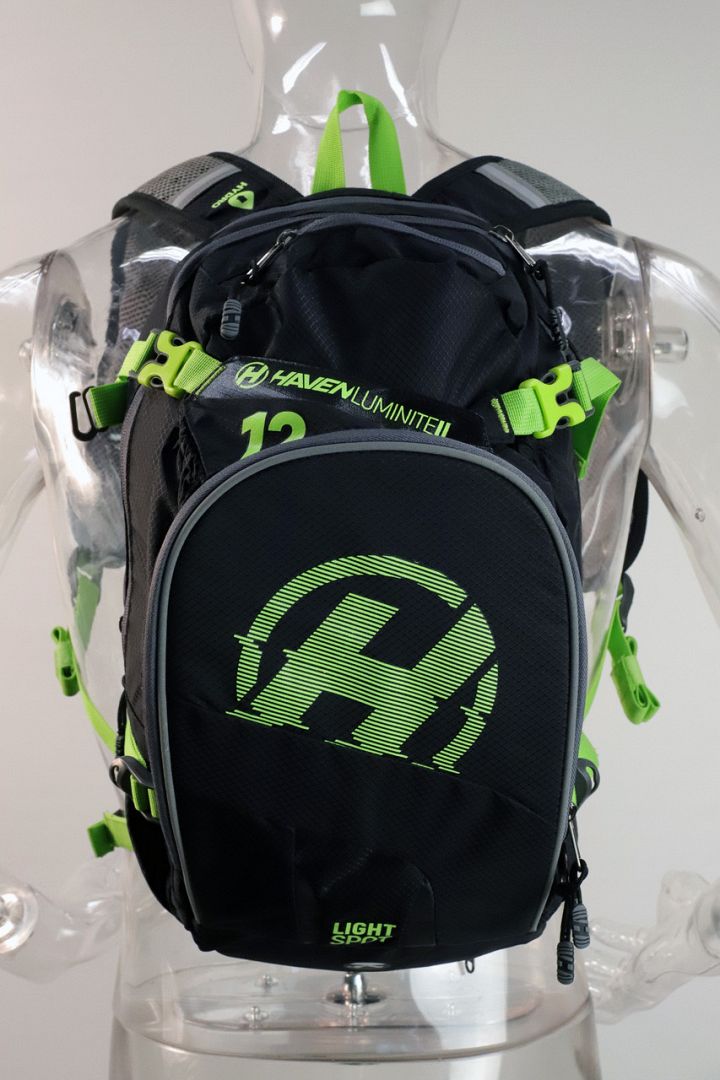 Hydratační batoh HAVEN LUMINITE II 12l black/green, bez rezervoáru