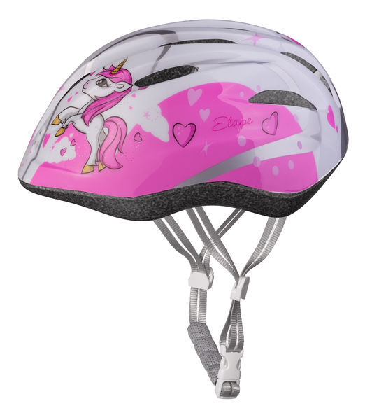 Dětská cyklistická přilba ETAPE Rebel, barva růžová/bílá